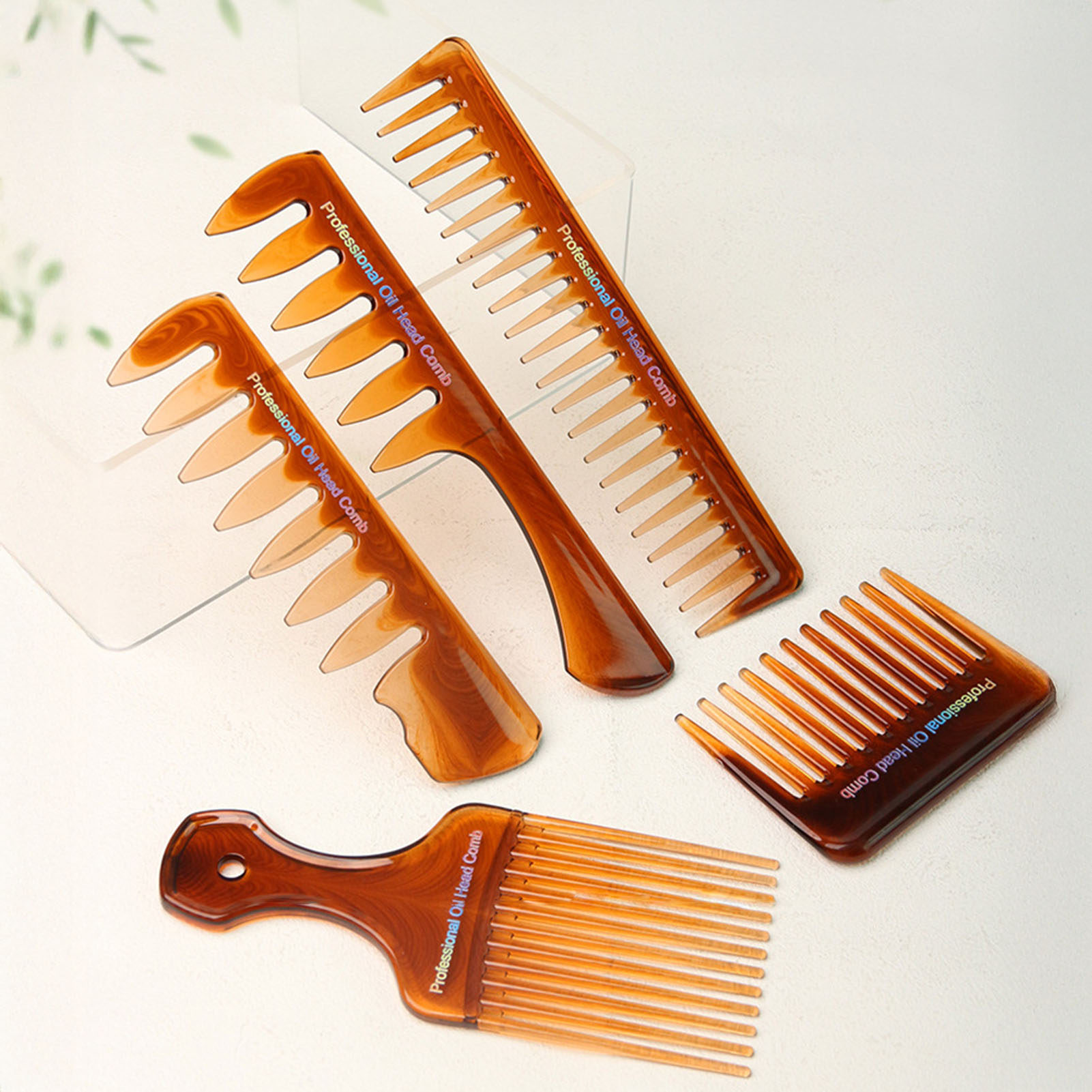 Mens Vintage Grooming Kit - 5개입 이발사 빗 세트 빈티지 헤어