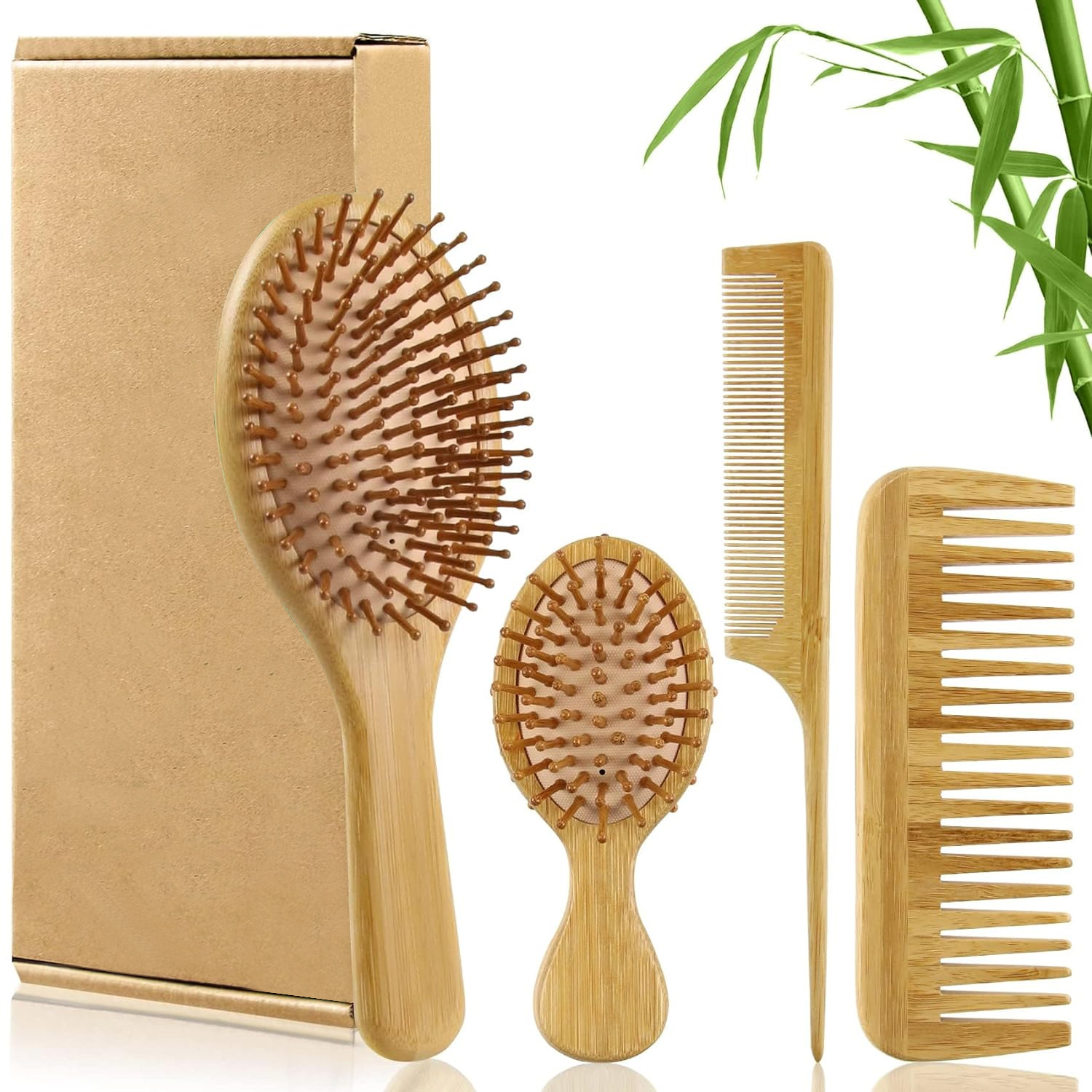 Men'S Grooming Hair - 여성 남성용 대나무 헤어 브러쉬 빗