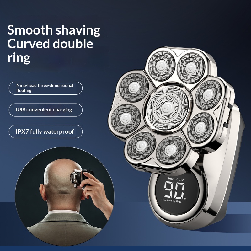 충전식 9날 플로팅 헤드 전기 면도기, 대머리 및 수염 - Men'S Grooming Blade 리뷰 및 가격