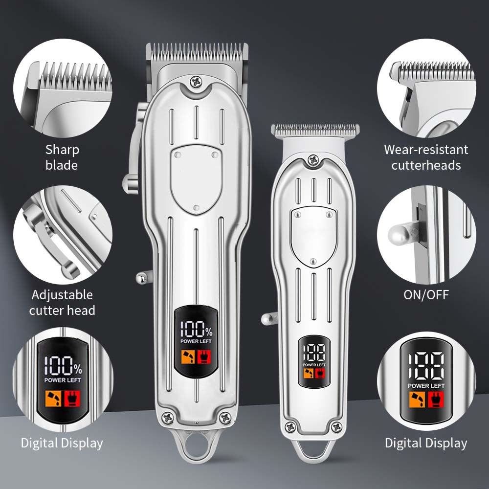 LCD 디스플레이가 있는 전문가용 헤어 클리퍼 세트,  - Men Grooming Outfit 리뷰 및 가격