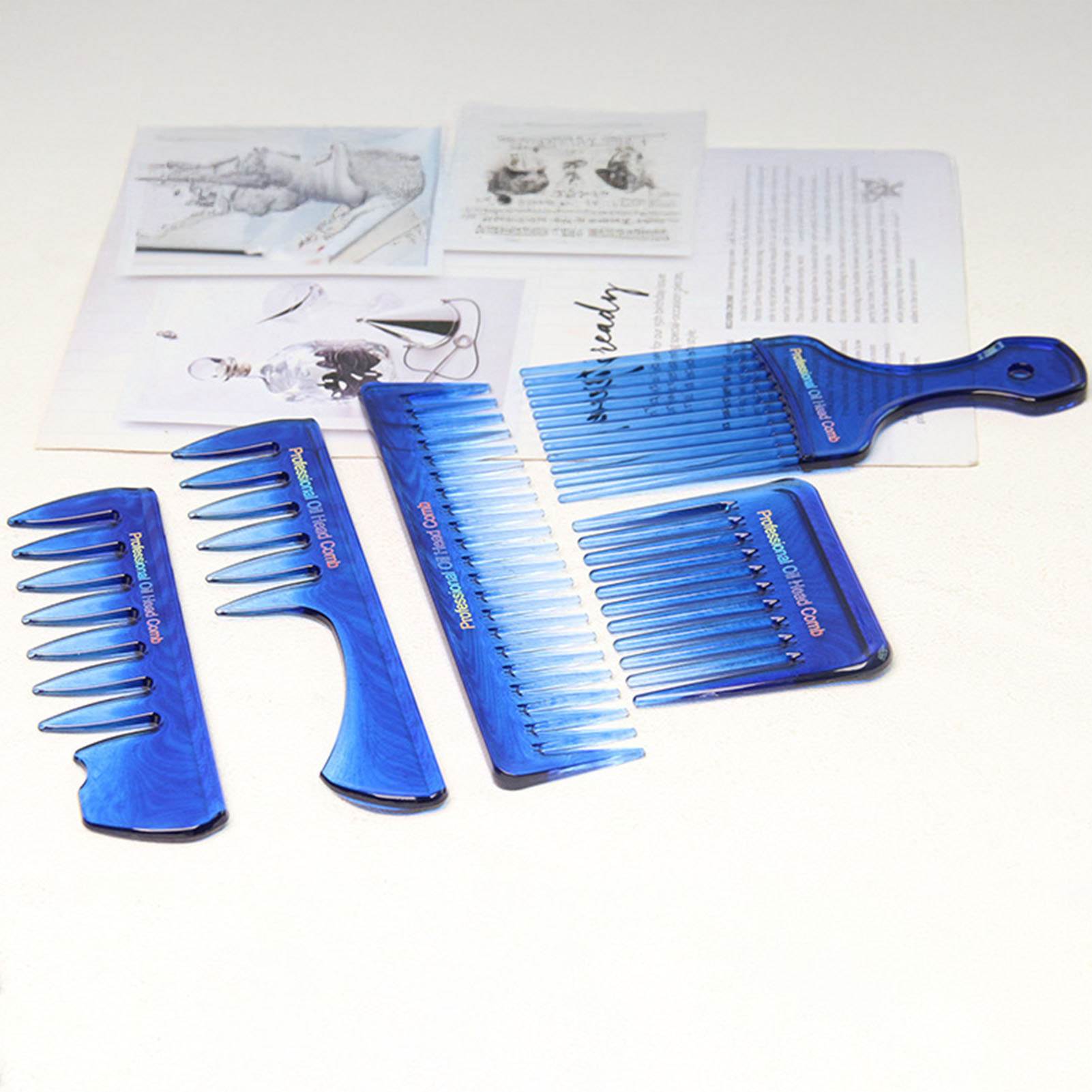5개입 이발사 빗 세트 빈티지 헤어 브러시 스타일링 빗 - Mens Vintage Grooming Kit 리뷰 및 가격