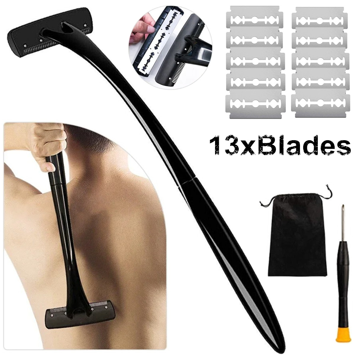 남성용 긴 손잡이 등 헤어 제거기, 확장형 손잡이가 있 - Men'S Grooming Blade 리뷰 및 가격